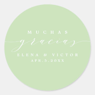 ELEGANT SCRIPT MUCHAS GRACIAS   DANK U STICKER