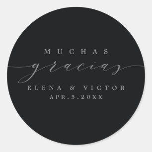 ELEGANT SCRIPT MUCHAS GRACIAS DANK U STICKER