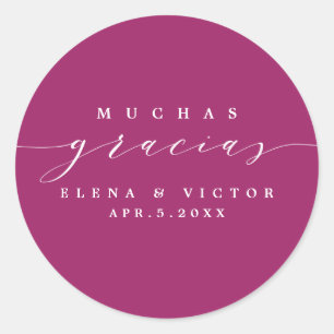 ELEGANT SCRIPT MUCHAS GRACIAS DANK U STICKER