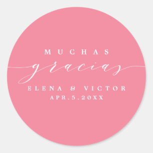 ELEGANT SCRIPT MUCHAS GRACIAS DANK U STICKER