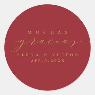 ELEGANT SCRIPT MUCHAS GRACIAS DANK U STICKER