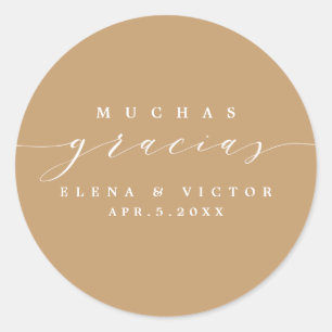 ELEGANT SCRIPT MUCHAS GRACIAS DANK U STICKER