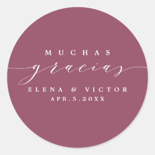 ELEGANT SCRIPT MUCHAS GRACIAS DANK U STICKER