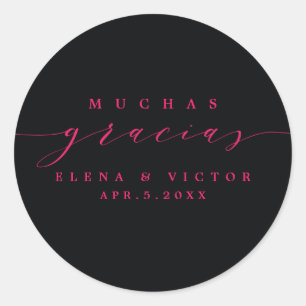 ELEGANT SCRIPT MUCHAS GRACIAS DANK U STICKER
