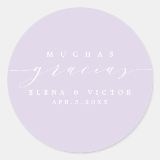 ELEGANT SCRIPT MUCHAS GRACIAS | DANK U STICKER (Voorkant)