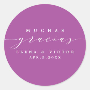 ELEGANT SCRIPT MUCHAS GRACIAS   DANK U STICKER