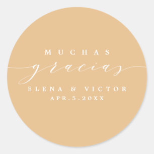 ELEGANT SCRIPT MUCHAS GRACIAS DANK U STICKER