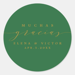 ELEGANT SCRIPT MUCHAS GRACIAS   DANK U STICKER