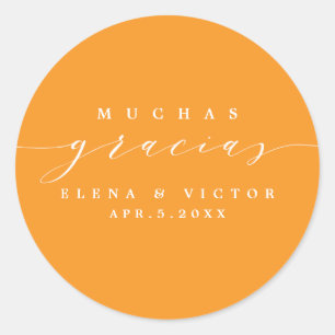 ELEGANT SCRIPT MUCHAS GRACIAS   DANK U STICKER