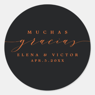 ELEGANT SCRIPT MUCHAS GRACIAS DANK U STICKER