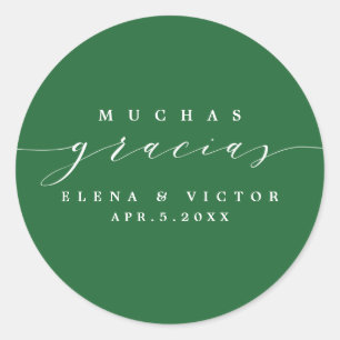 ELEGANT SCRIPT MUCHAS GRACIAS DANK U STICKER