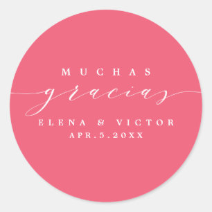 ELEGANT SCRIPT MUCHAS GRACIAS   DANK U STICKER