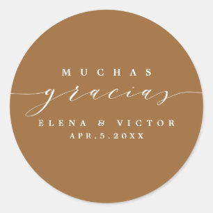 ELEGANT SCRIPT MUCHAS GRACIAS   DANK U STICKER