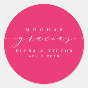 ELEGANT SCRIPT MUCHAS GRACIAS DANK U STICKER