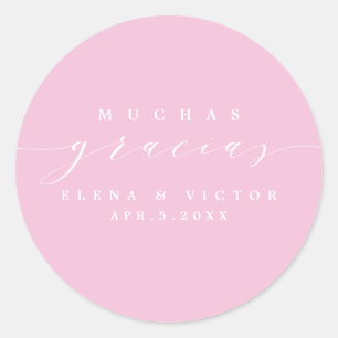 ELEGANT SCRIPT MUCHAS GRACIAS THANK YOU STICKER