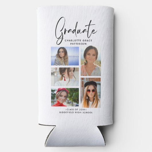 Elegant Script Multi Photo Afstuderen Afstuderen (Achterkant)