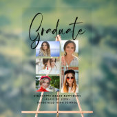 Elegant Script Multi Photo Afstuderen Afstuderen Acryl Bord (Neutraal)