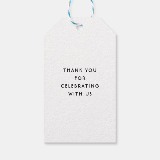 Elegant Script Multi Photo Afstuderen Afstuderen Cadeaulabel (Achterkant)