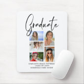 Elegant Script Multi Photo Afstuderen Afstuderen Muismat (Met muis)