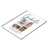 Elegant Script Multi Photo Afstuderen Afstuderen Notitieboek (Linkerzijde)