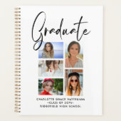 Elegant Script Multi Photo Afstuderen Afstuderen Planner (Voorkant)