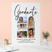 Élégant Script Multi Photo Graduate (Mariage)