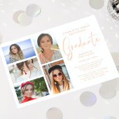 Elegant Script Multi Photo Graduparty Kaart