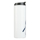 Elegant Script Naam Monogram Tennis Club Thermosbeker (Gedraaid links)