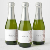 Elegant Script Name Birthday Sparkling Wijnetiket (Flessen)