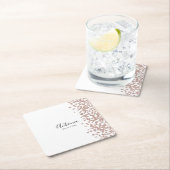 Elegant Script Name Birthday Vierkante Kartonnen Onderzetter (Insitu)