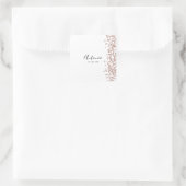 Elegant Script Name Birthday Vierkante Sticker (Tas)