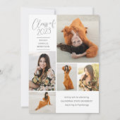 Elegant Script Name Overlay Afstuderen Aankondiging (Achterkant)