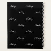 Elegant Script Name Pattern Personated Planner (Achterkant)