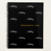 Elegant Script Name Pattern Personated Planner (Voorkant)