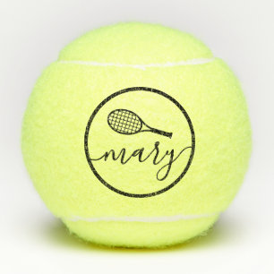 Elegant Script Name Personalized Tennis Balls Tennisballen