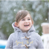 Elegant Script Name Photo DIY Custom Cut Vinyl Sticker (Voorkant)