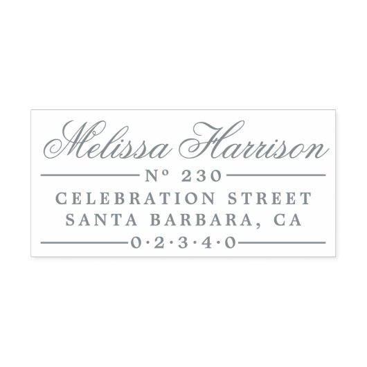 Elegant Script Name |  retouradres Zelfinktende Stempel (Design)