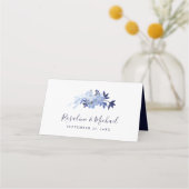 Elegant Script Navy Blue Modern Minimalist Wedding (Voorkant)