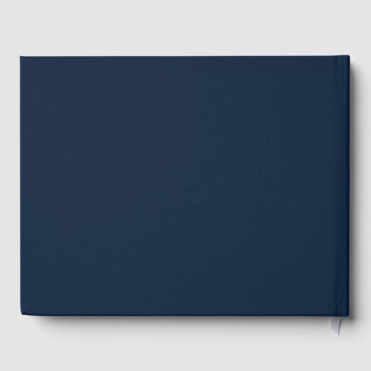 Elegant Script Navy Blue Photo In Loving Memory (Verso)