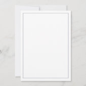 Elegant Script Navy Blue Text Wedding Kaart (Achterkant)