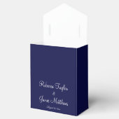 Elegant Script Navy Blue Wedding Bedankt Bedankdoosjes (Geopend)