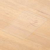 Elegant Script Negentig Roos Goud 90ste Verjaardag Acryl Uitnodigingen (Laagn)