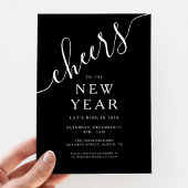 Élégant Script New Year's Eve Party Invitation
