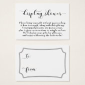 Élégant Script No Wrap Fête des mariées Carte cade (Devant & derrière)