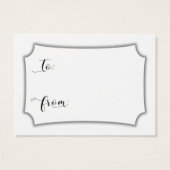 Élégant Script No Wrap Fête des mariées Carte cade (Dos)