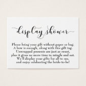 Élégant Script No Wrap Fête des mariées Carte cade (Devant)