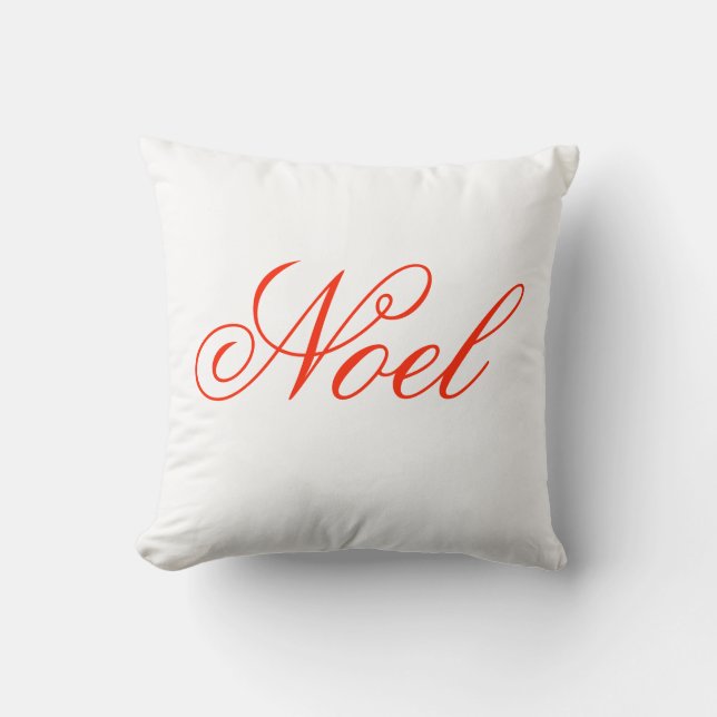 Elegant Script Noel Pillow Kussen (Voorkant)