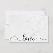 Élégant script noir avec marbre blanc, réponse de (Dos)