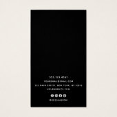 Élégant script noir blanc QR Code Eear Display (Dos)