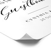 élégant script noir mariage livre d'or Poster (Coin)